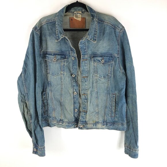 H&M | Jackets & Coats | Hm Denim Mens Denim Jacket Retro Trucker Medium ...